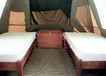 Coral Divers resort safari tent interior